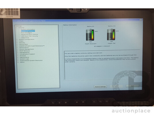 Dell Latitude 7220EX Intel Core i5 (8365U) 1.60GHz-4.10GHz 4-Core CPU 11.6-Inch FHD Rugged Extreme Tablet