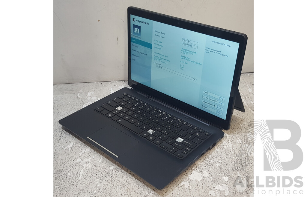 Toshiba Portege X30T-E Intel Core i5 (8250U) 1.60GHz-3.40GHz 4-Core CPU 13.3-Inch Touchscreen Detachable Laptop