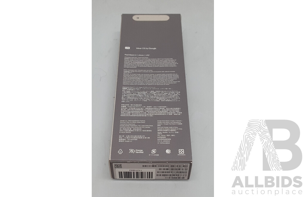 Google (GBDU9) 41mm LTE Pixel Watch 3 *Brand New