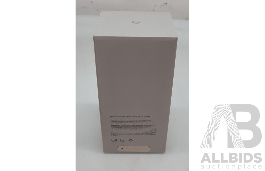 Google (G1NRR) Wired Google Nest Cam Indoor 2K *Brand New