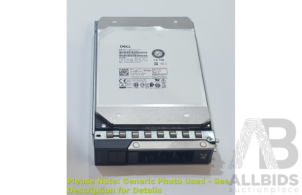 Dell (MG07SCA12TEY) 12TB 512e 7.2K SAS 12Gbps 3.5-Inch Hard Drive