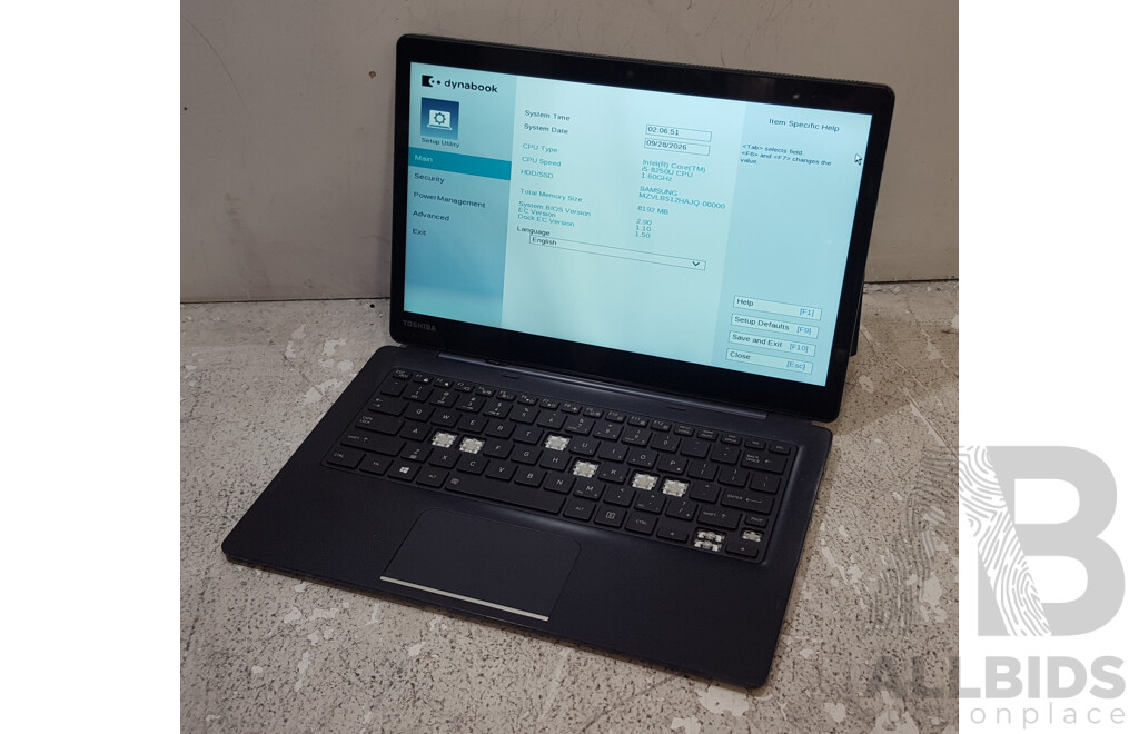 Toshiba Portege X30T-E Intel Core i5 (8250U) 1.60GHz-3.40GHz 4-Core CPU 13.3-Inch Touchscreen Detachable Laptop