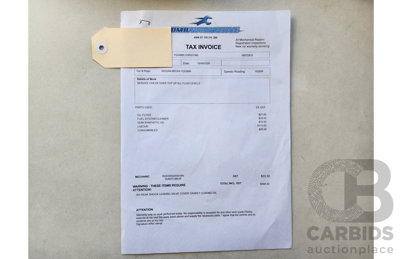 01/2008 Nissan Micra  K12 5d Hatchback Silver 1.4L