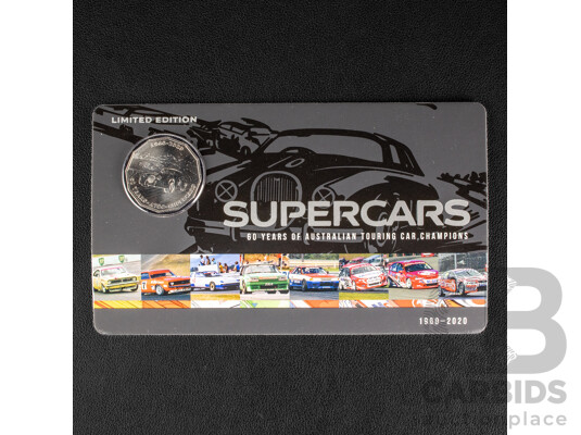 Nine Australian 2020 RAM Fifty Cent Coins, Bathurst winning Super cars