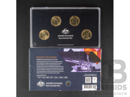 Australian RAM 2024 Four One Dollar Coin Set, Mint Marks, Out of This World