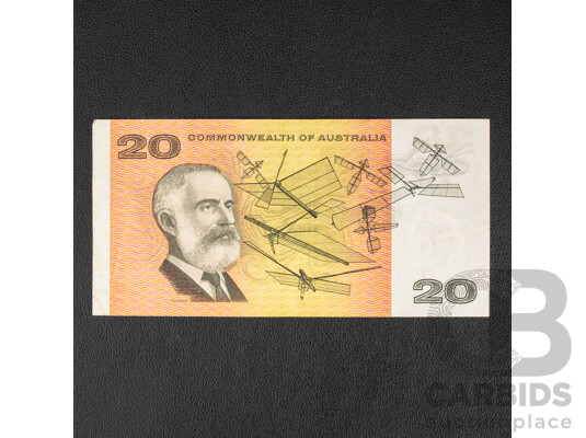 Australian 1968 a/UNC Twenty Dollar Note, Phillips/Randall