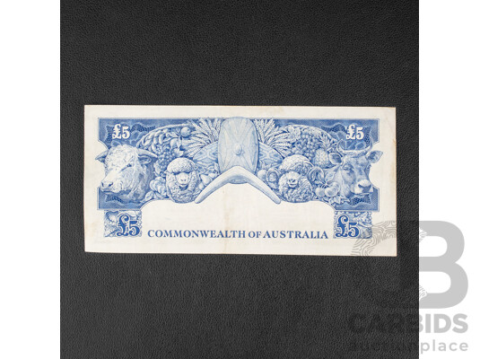 Australian 1960 Five Pound Note, Coombs/Wilson