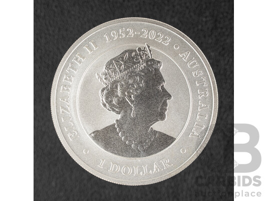 Australian 2022 Perth Mint Silver One Dollar Coin, Koala .999