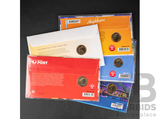 Five Australian Commemorative One Dollar Coins, Australiana