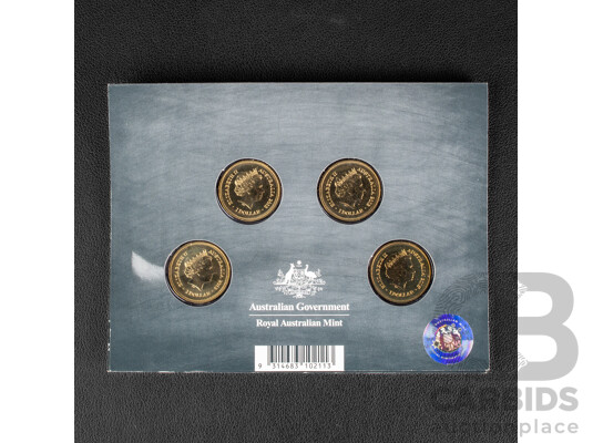 Australian 2013 One Dollar Coins, Mint and Privy Marked, Holey dollar and Dump