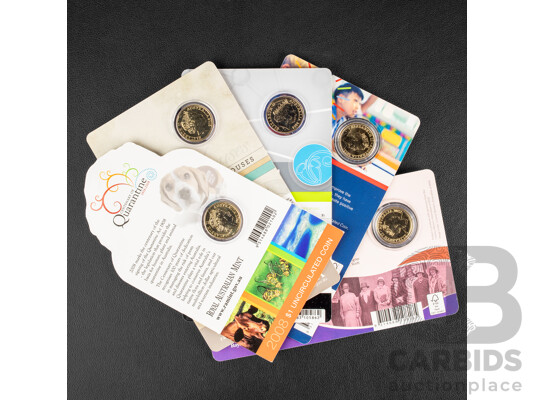 Five Australian Commemorative One Dollar Coins, Australiana
