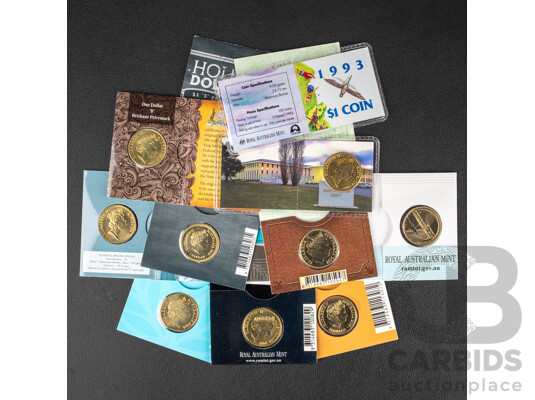 Ten Australian commemorative One Dollar Coins, Many Mint Marked