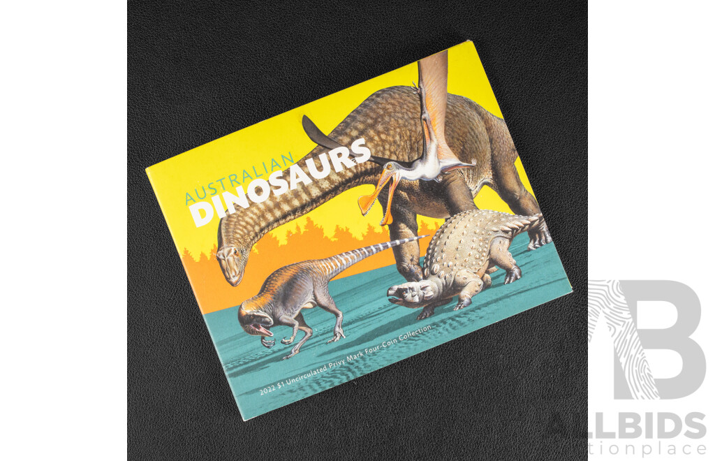 Australian RAM 2022 Privvy Mark One Dollar Coin Set, Australian Dinosaurs