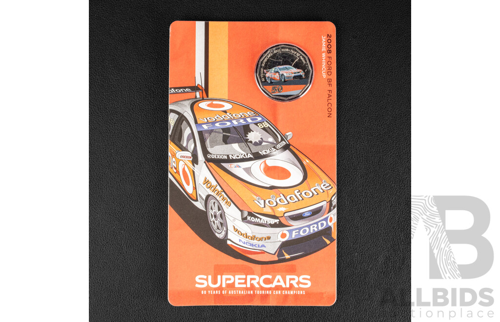 Nine Australian 2020 RAM Fifty Cent Coins, Bathurst winning Super cars