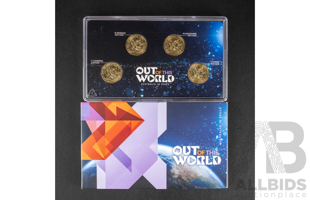 Australian RAM 2024 Four One Dollar Coin Set, Mint Marks, Out of This World