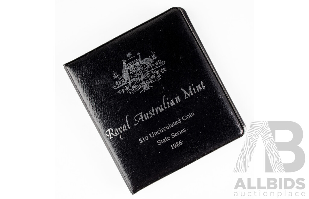 Australian 1986 Silver Ten Dollar Coin, State Series South Australia .925