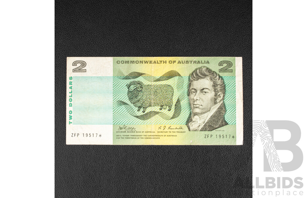 Australian 1968 Two Dollar STAR Note, Phillips/Randall, ZFP19517*