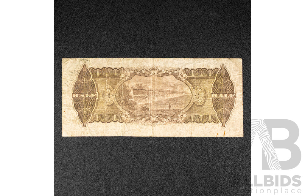 Australian 1928 Half Sovereign/Ten Shillings Note, Riddle/Heathershaw