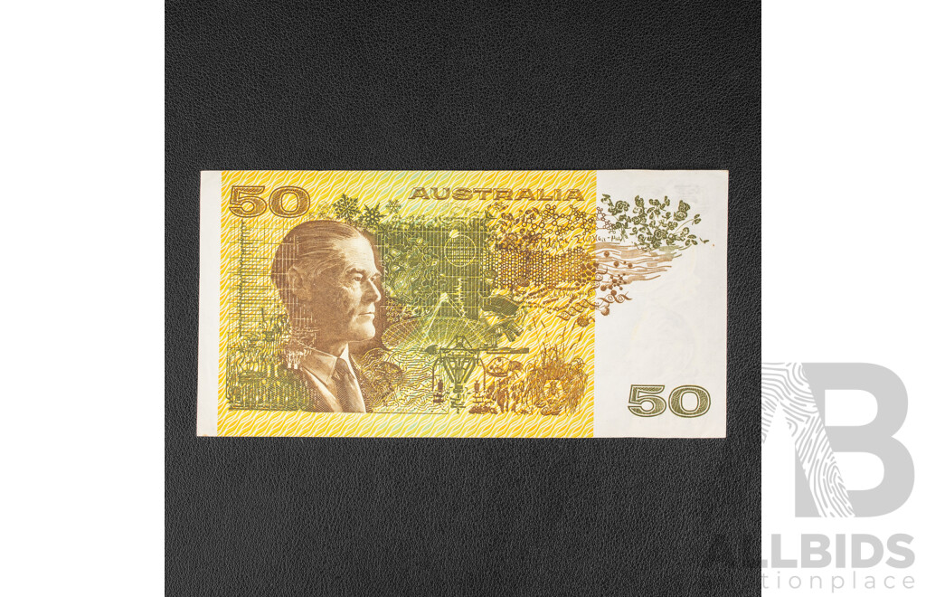 Australian 1983 UNC Fifty Dollar Note, Johnston/Stone