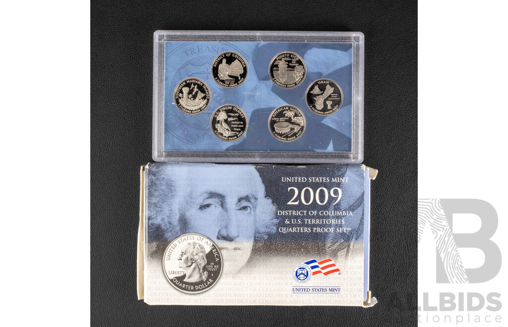 Four USA Proof State Quarter Sets 2001, 2006, 2007, 2009