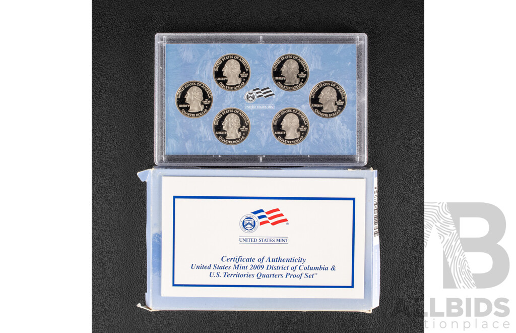 Four USA Proof State Quarter Sets 2001, 2006, 2007, 2009