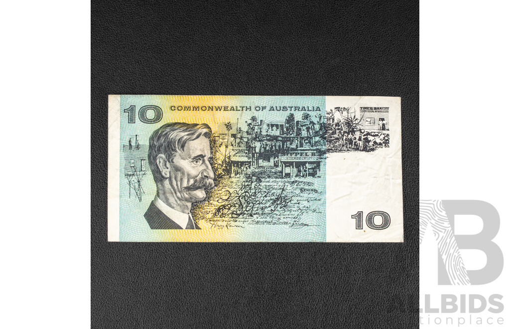 Australian 1966 a/UNC Ten Dollar Note Coombs/Wilson