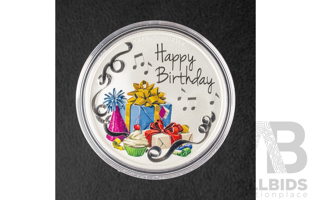 Australian Perth Mint 2020 Silver One Ounce Coin, Happy birthday