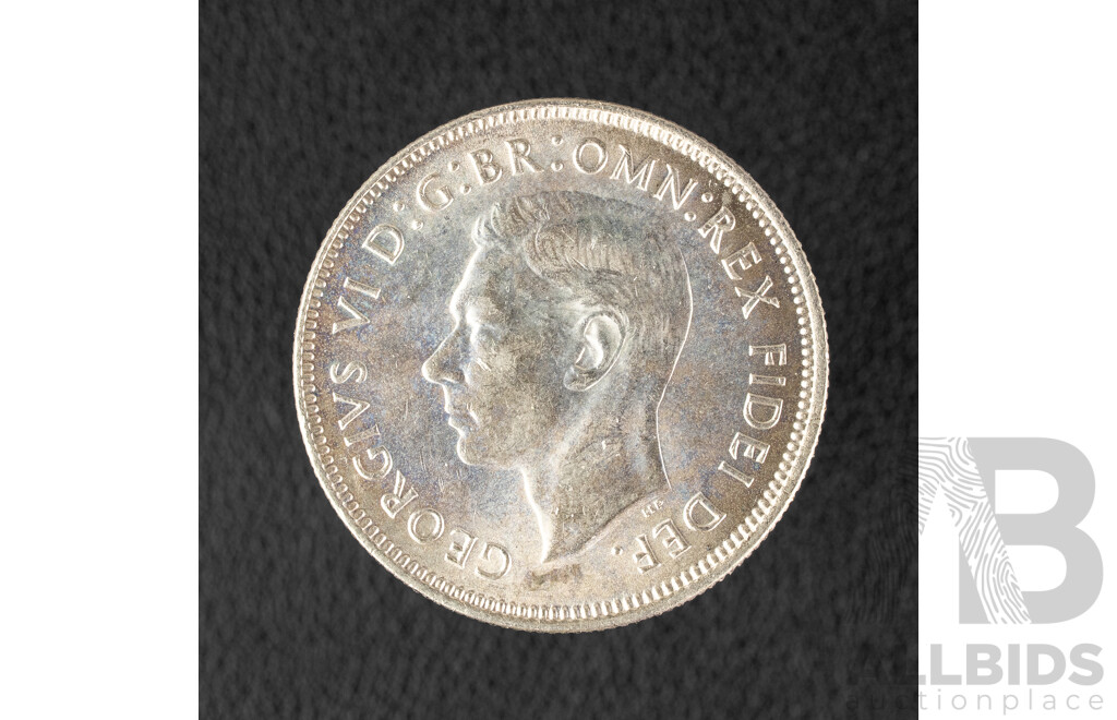 Australian 1951 UNC Silver Florin Federation .500