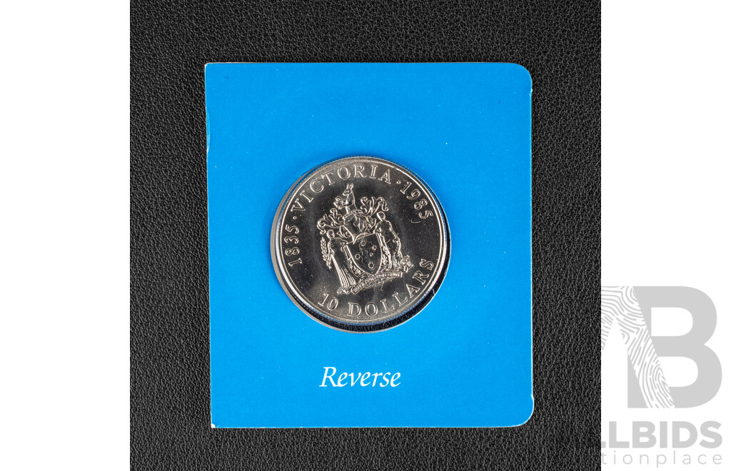 Australian RAM 1985 Silver Ten Dollar Coin, State Series, Victoria .925