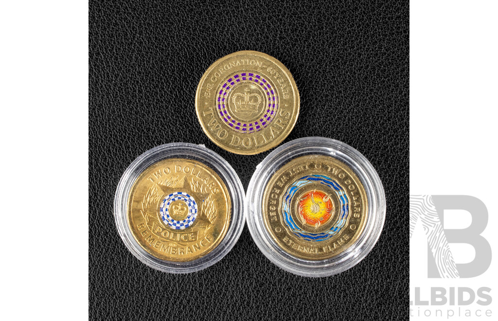Australian Commemorative Two Dollar Coins, 2013, 2018, 2019