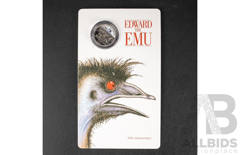 Australian 2023 Coloured Twenty Cent Coin , Edward the Emu