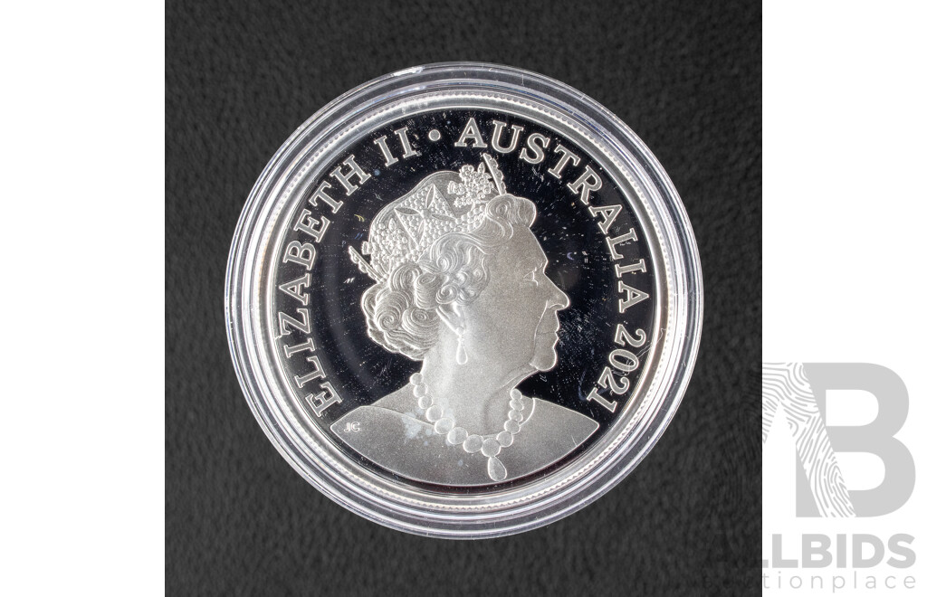 Australian 2021 Silver Proof Five Dollar Coin, Rotary 100 Years Australia