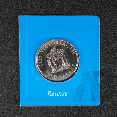 Australian RAM 1985 Silver Ten Dollar Coin, State Series, Victoria .925