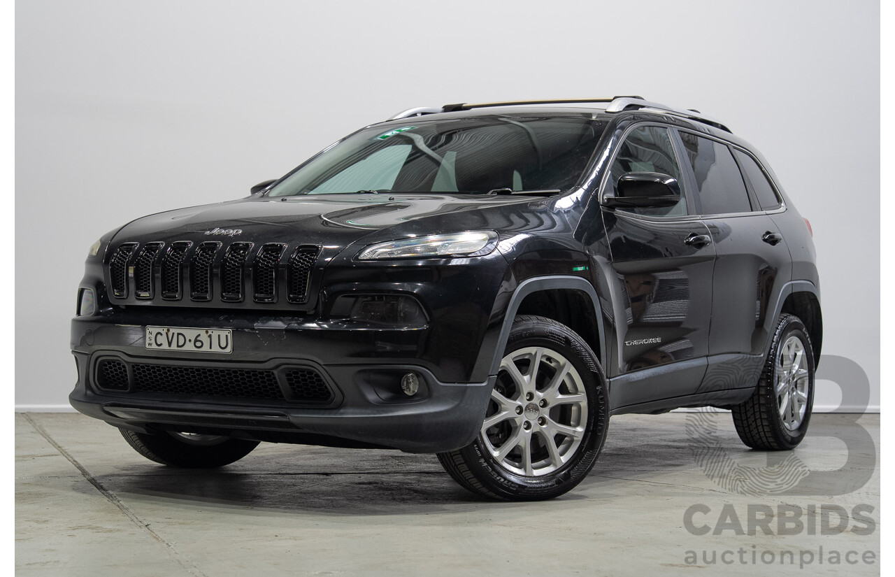 09/2014 Jeep Cherokee LONGITUDE (4x4) KL MY15 4d Wagon Black 3.2L