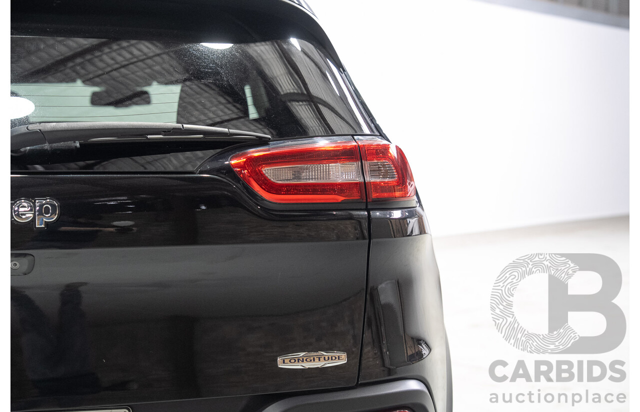 09/2014 Jeep Cherokee LONGITUDE (4x4) KL MY15 4d Wagon Black 3.2L