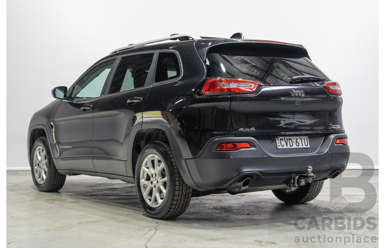 09/2014 Jeep Cherokee LONGITUDE (4x4) KL MY15 4d Wagon Black 3.2L
