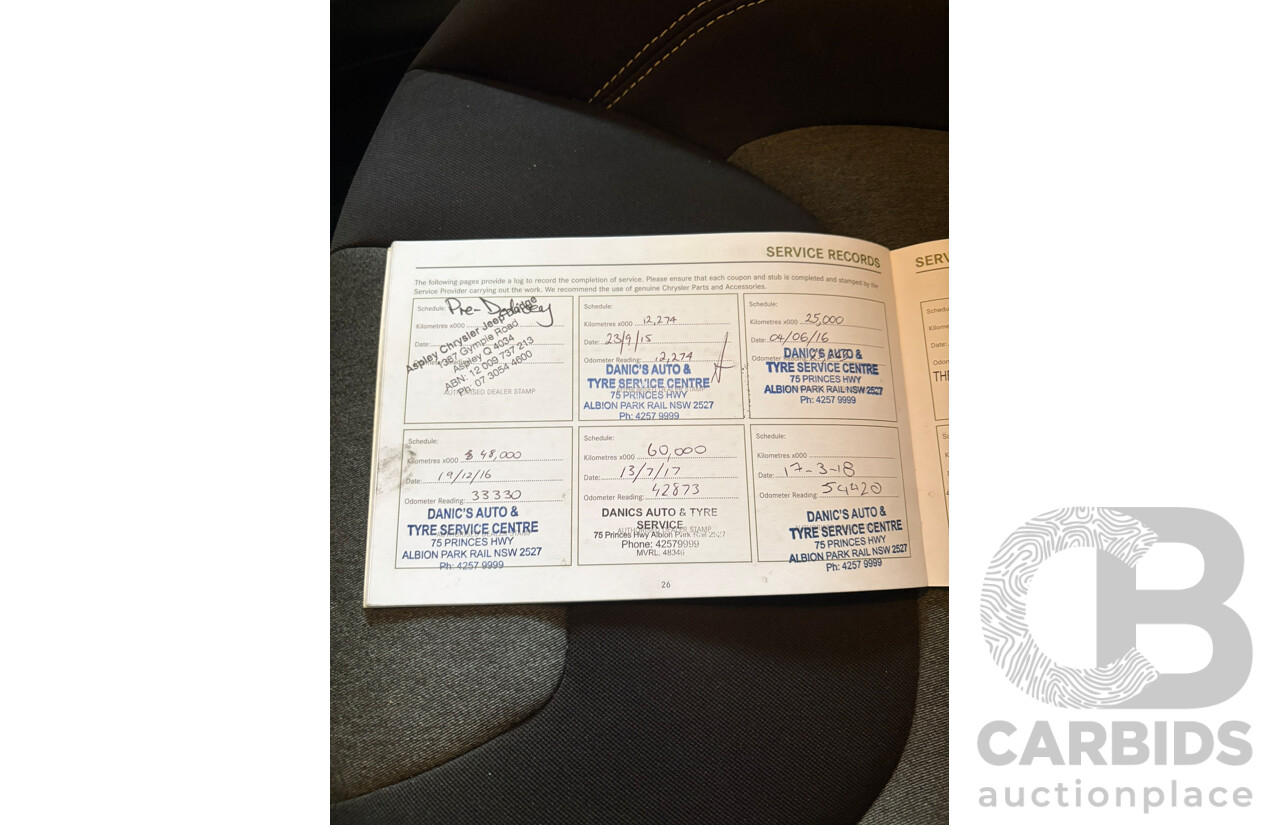 09/2014 Jeep Cherokee LONGITUDE (4x4) KL MY15 4d Wagon Black 3.2L