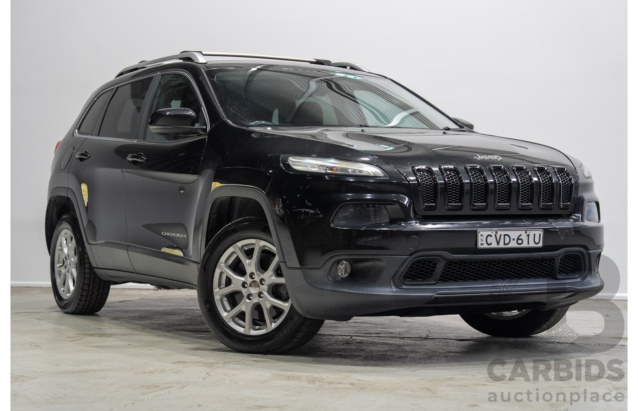 09/2014 Jeep Cherokee LONGITUDE (4x4) KL MY15 4d Wagon Black 3.2L