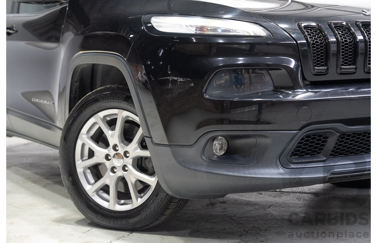 09/2014 Jeep Cherokee LONGITUDE (4x4) KL MY15 4d Wagon Black 3.2L
