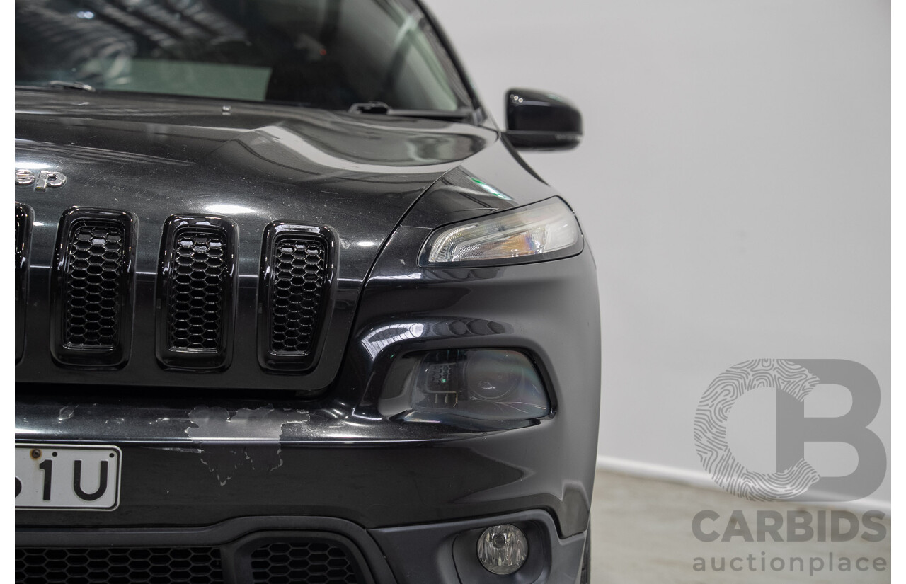 09/2014 Jeep Cherokee LONGITUDE (4x4) KL MY15 4d Wagon Black 3.2L