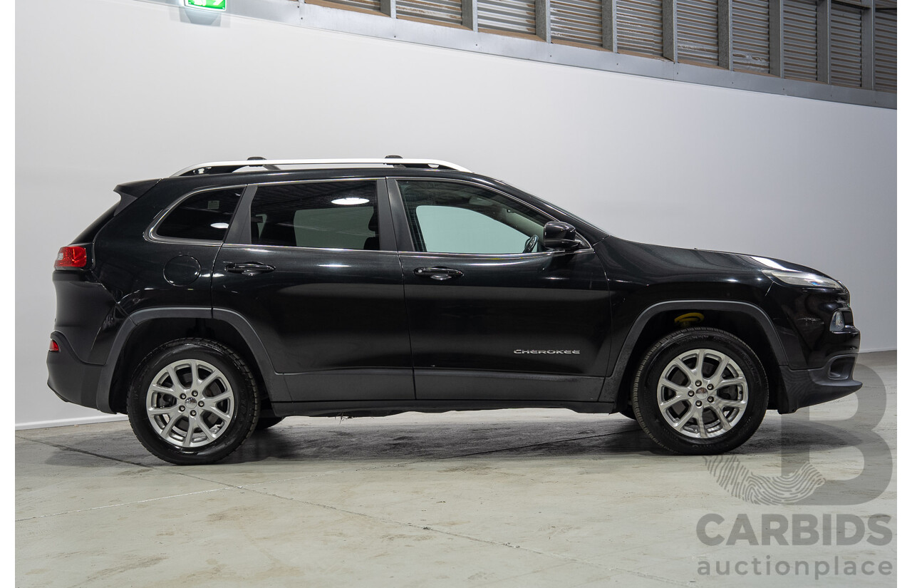 09/2014 Jeep Cherokee LONGITUDE (4x4) KL MY15 4d Wagon Black 3.2L