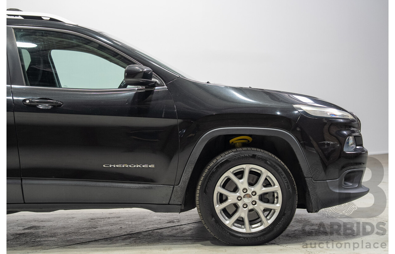 09/2014 Jeep Cherokee LONGITUDE (4x4) KL MY15 4d Wagon Black 3.2L