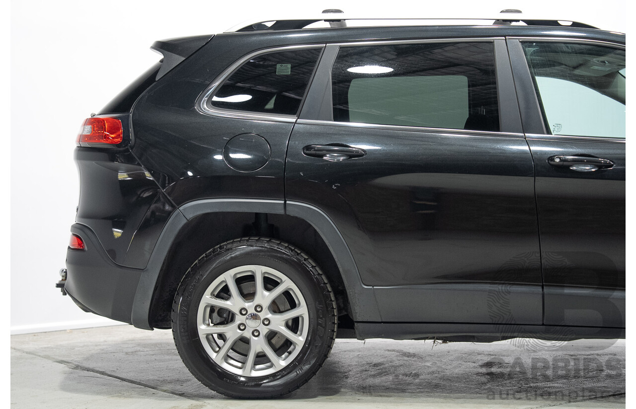 09/2014 Jeep Cherokee LONGITUDE (4x4) KL MY15 4d Wagon Black 3.2L
