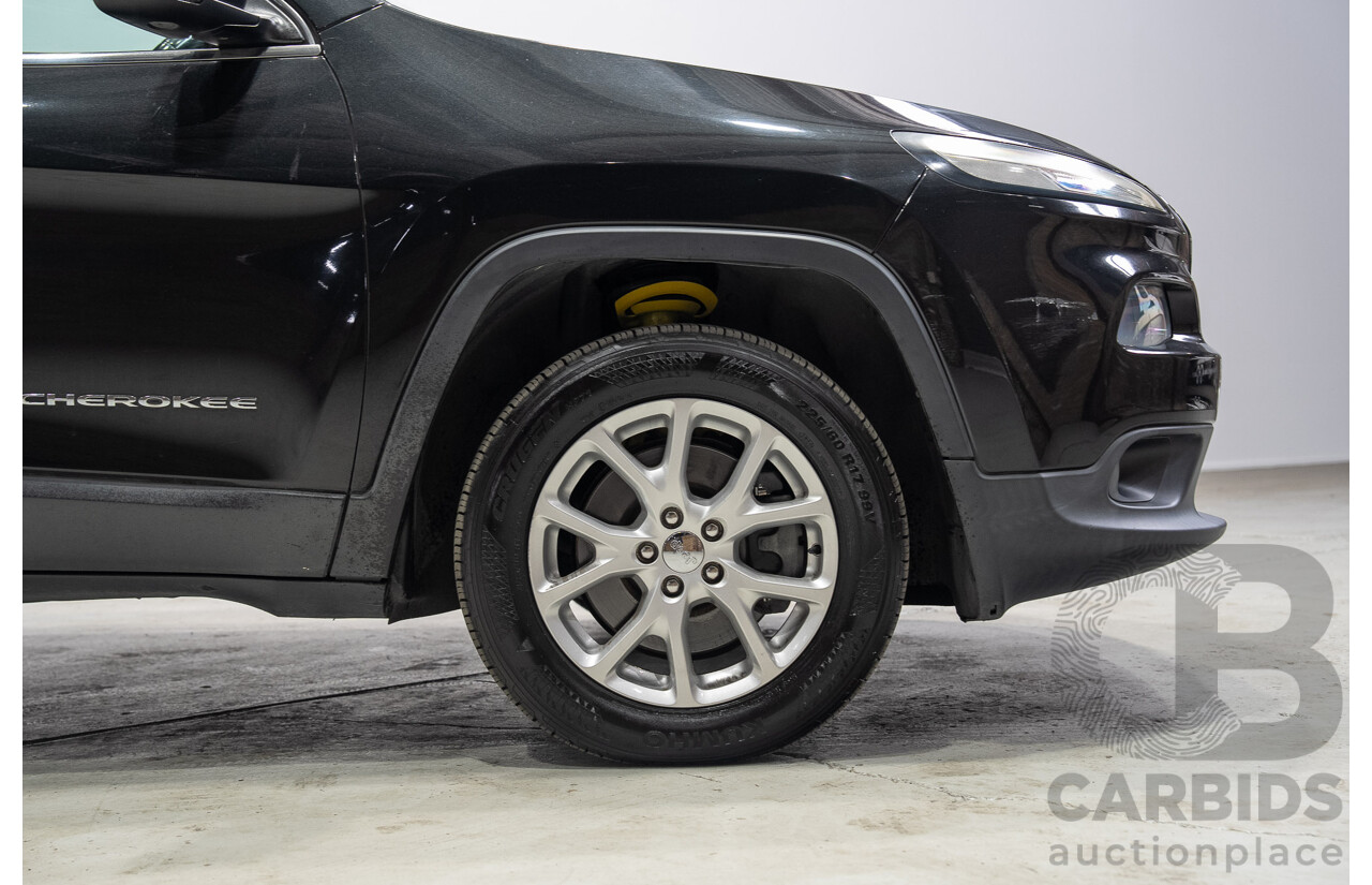 09/2014 Jeep Cherokee LONGITUDE (4x4) KL MY15 4d Wagon Black 3.2L