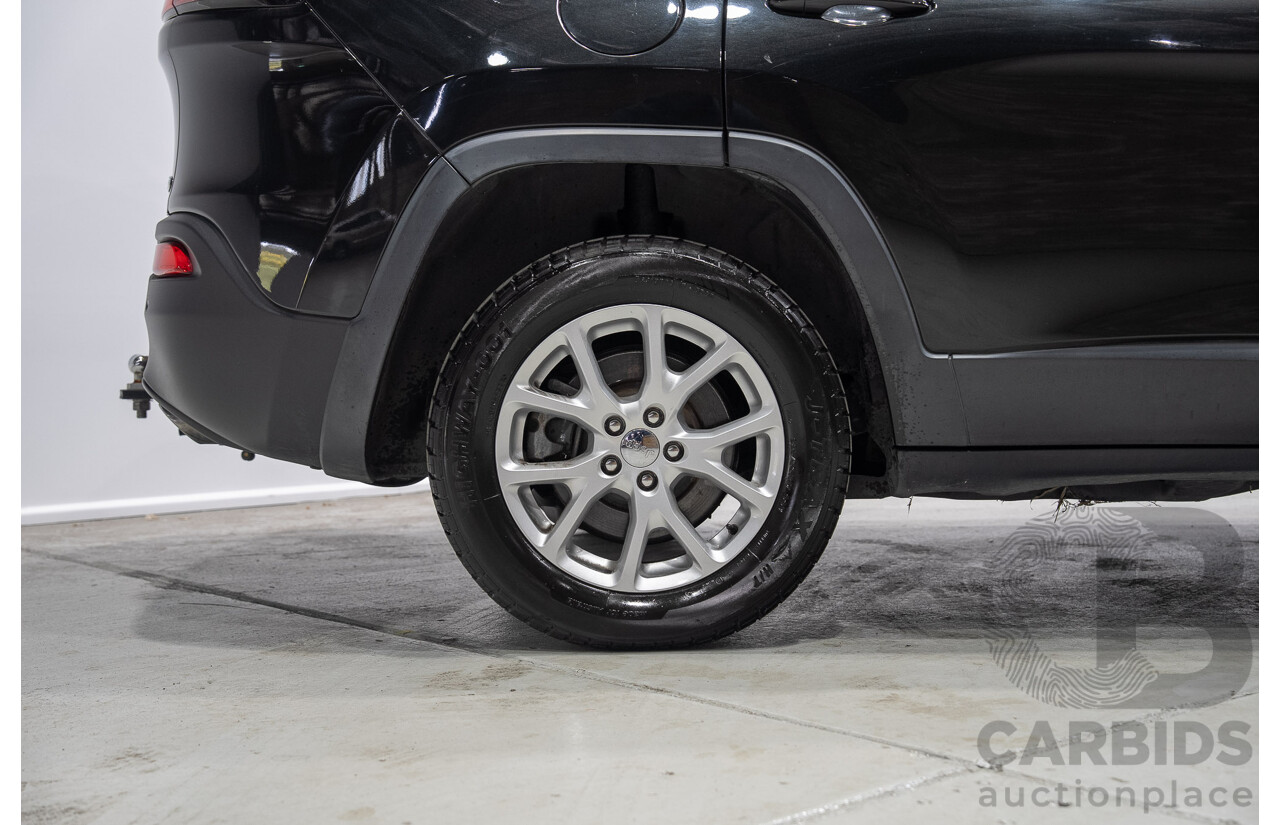 09/2014 Jeep Cherokee LONGITUDE (4x4) KL MY15 4d Wagon Black 3.2L