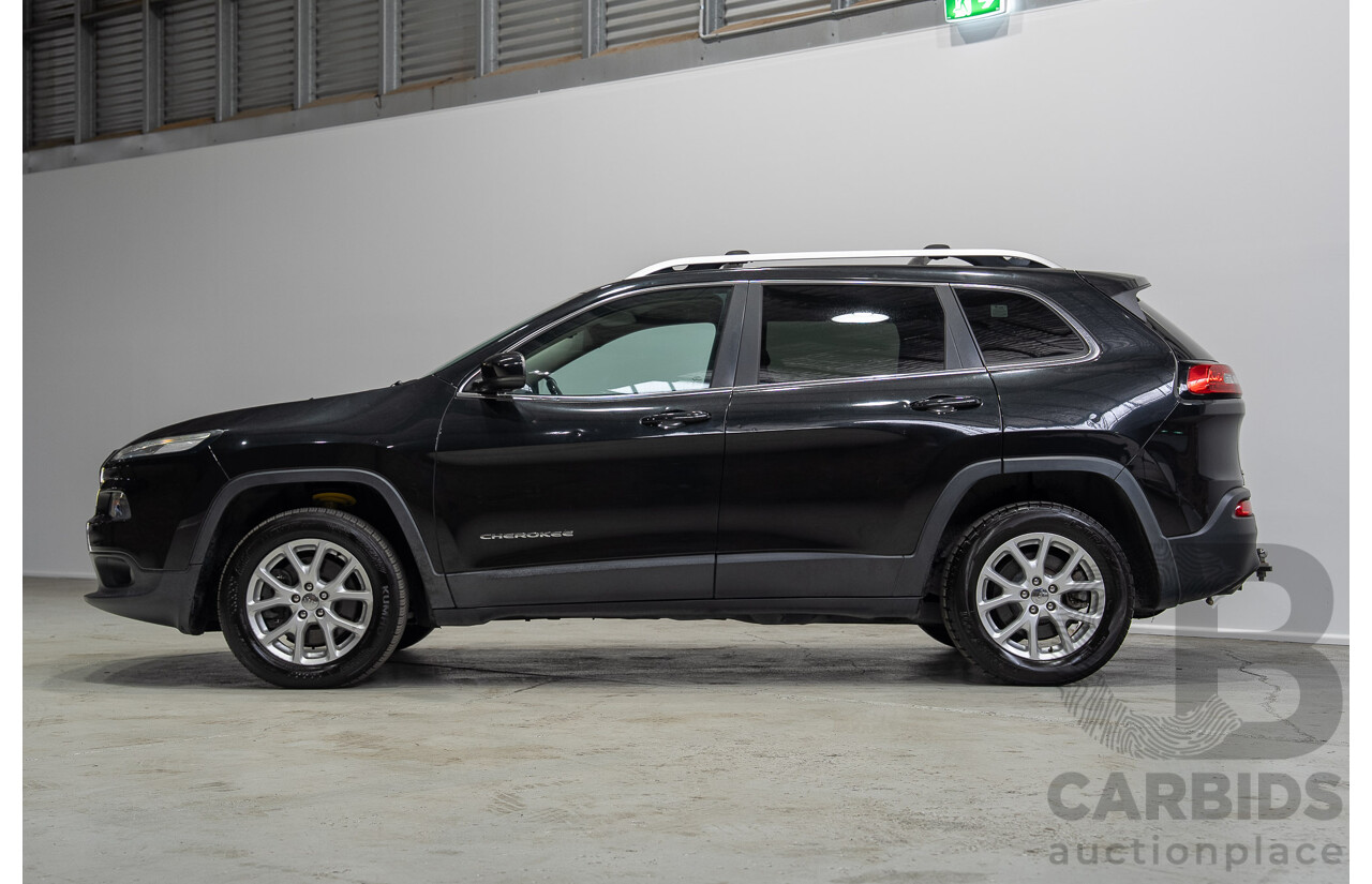 09/2014 Jeep Cherokee LONGITUDE (4x4) KL MY15 4d Wagon Black 3.2L