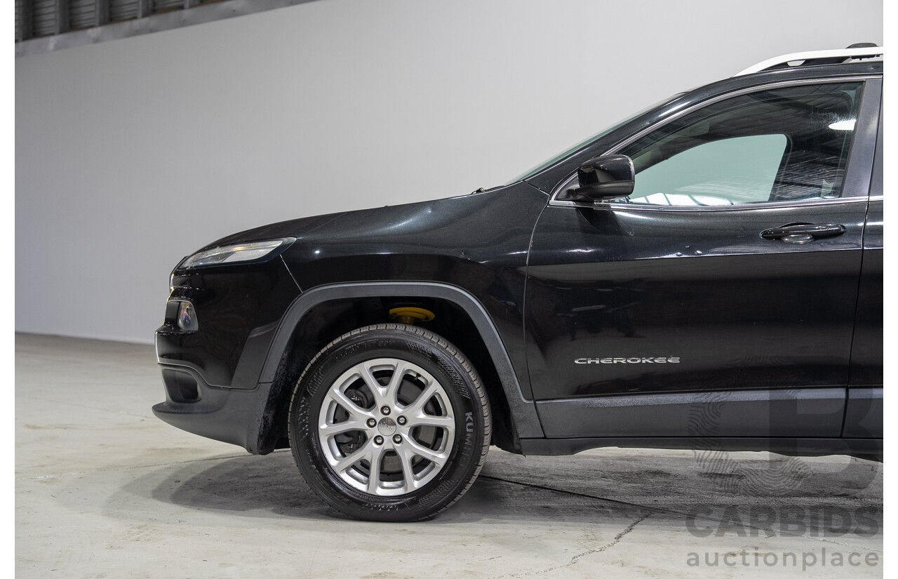 09/2014 Jeep Cherokee LONGITUDE (4x4) KL MY15 4d Wagon Black 3.2L