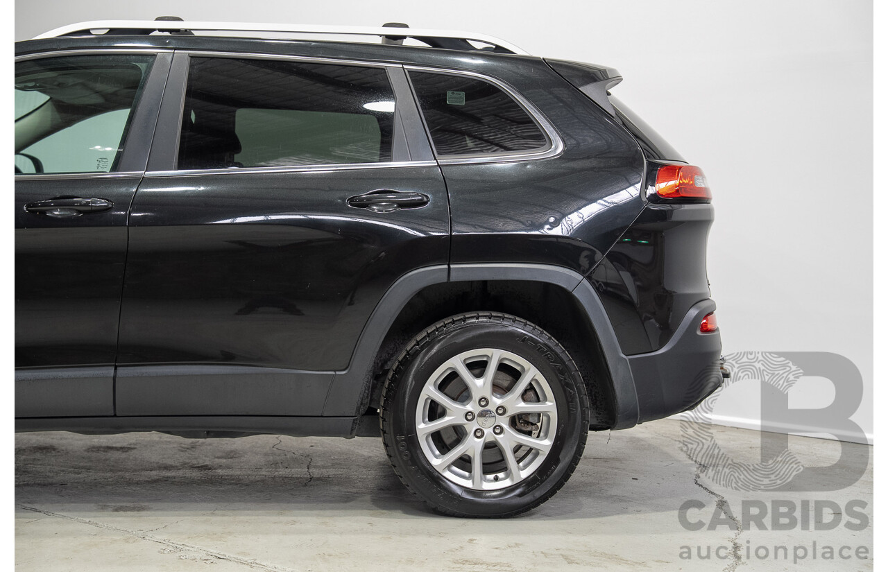 09/2014 Jeep Cherokee LONGITUDE (4x4) KL MY15 4d Wagon Black 3.2L
