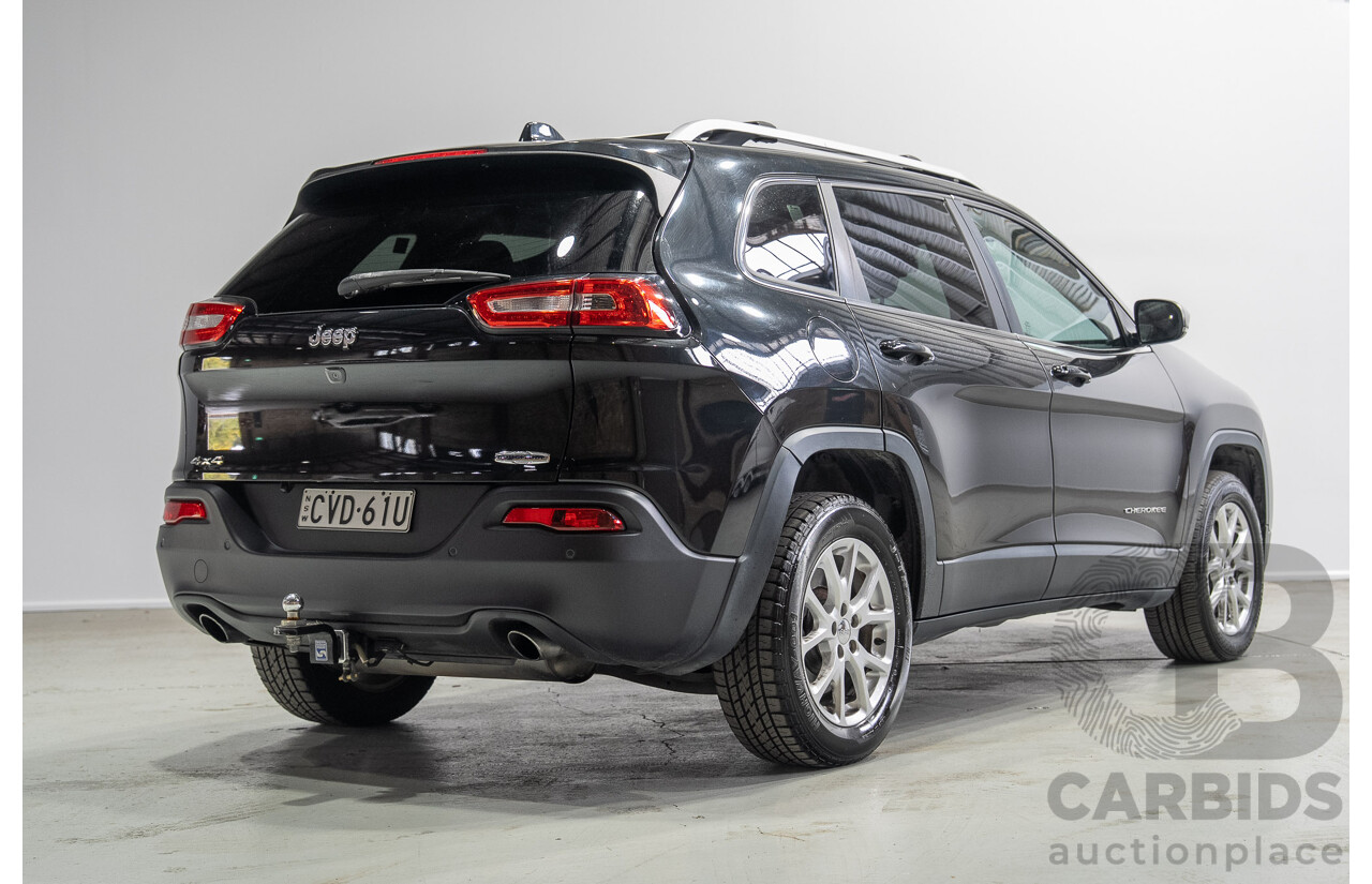 09/2014 Jeep Cherokee LONGITUDE (4x4) KL MY15 4d Wagon Black 3.2L