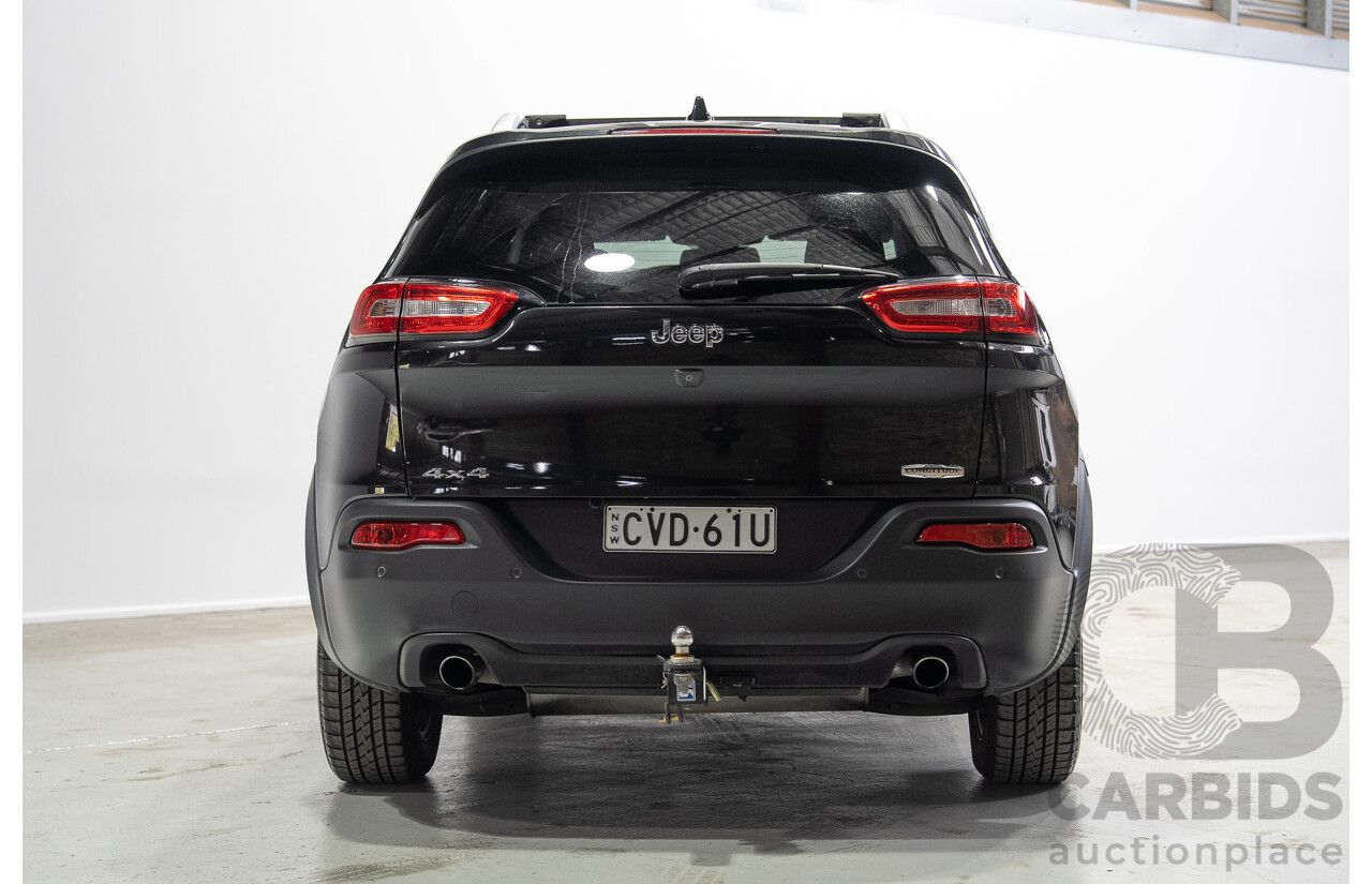 09/2014 Jeep Cherokee LONGITUDE (4x4) KL MY15 4d Wagon Black 3.2L